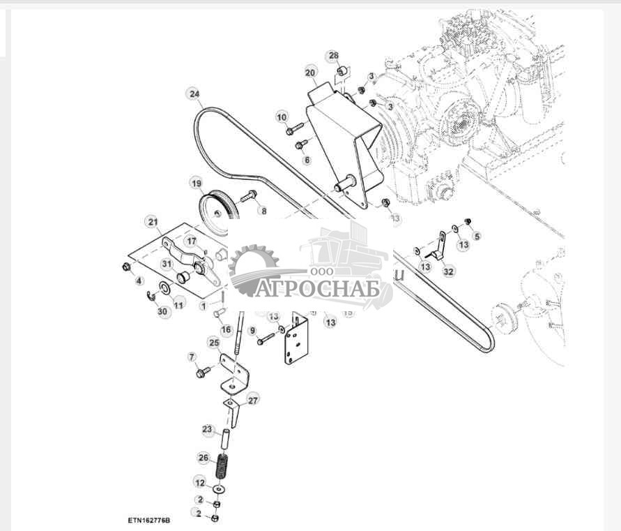 Привод нагнетательного вентилятора системы доочистки 